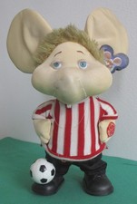 Topo Gigio Ratón Animado Muñeca Pelota de Fútbol Canta Bailes Movimientos Etiquetas Funciona Video