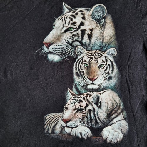 Rock Eagle Glow In The Dark Vintage Single Stitch Tigers Black L Graphic T-Shirt