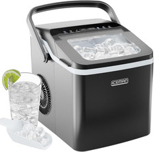 Dual-Size Ice Maker Countertop - Portable Ice Machine, Large and Small Ice Machi