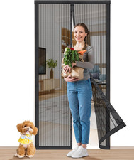 Magnetic Screen Door Magnetic Closure Fits 39"X82" Doors Polyester - Retractabl
