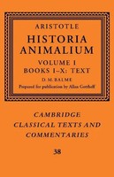 Aristotle 'Historia Animalium': Volume 1, Books I-X: Text Aristotle Taschenbuch