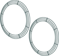 2 Pack Wire Wreath Frame Wire Wreath Making Rings Green for New Year Valentines