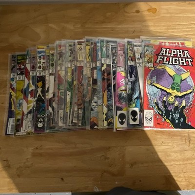 Lot of 40 Marvel Comics Alpha Flight Comics, 1983-1997, see description list