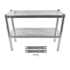 Heavy Duty Stainless Steel Overshelf - 2-Tier Adjustable for Kitchen Prep