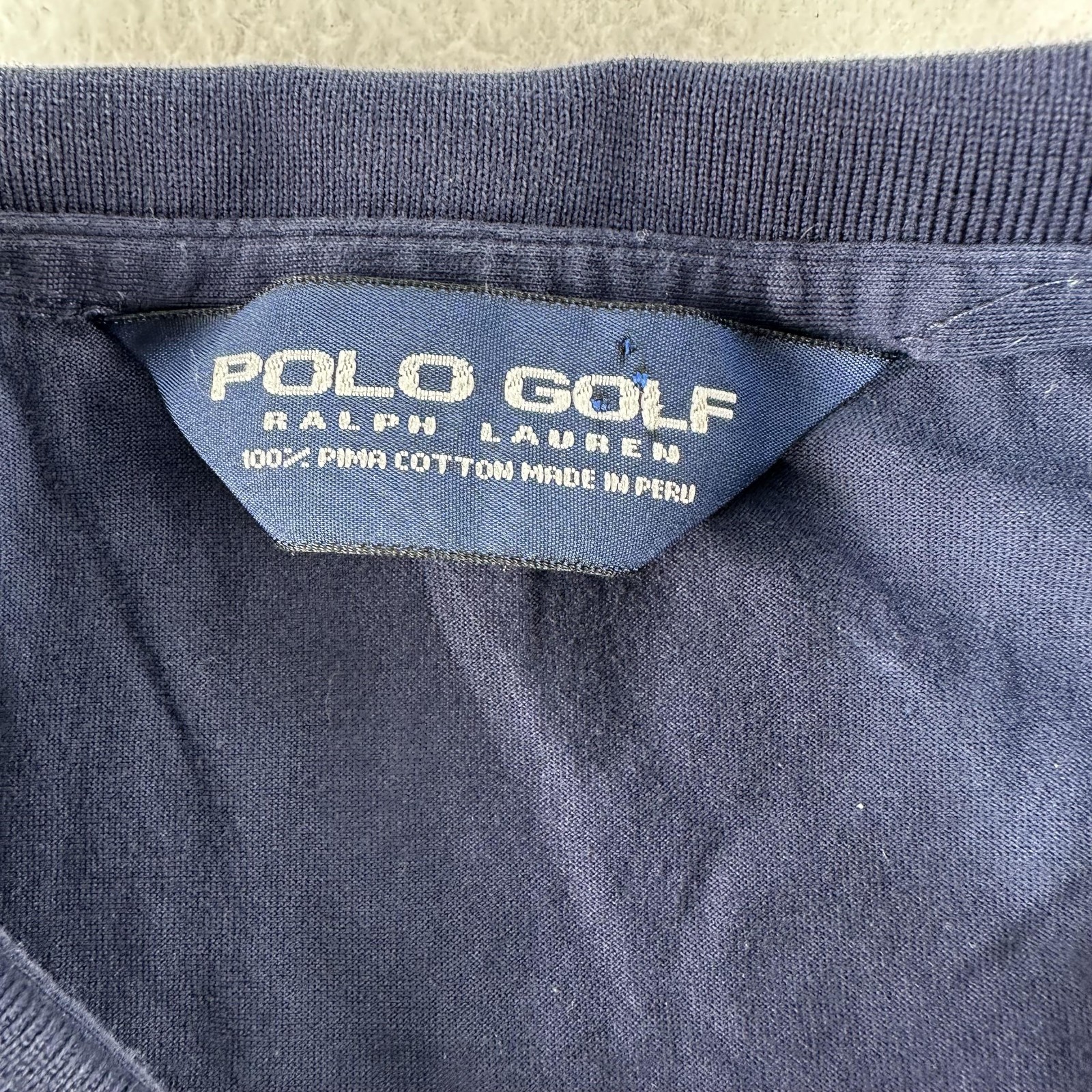 Polo Golf Ralph Lauren Polo Shirt Mens 2XL Blue Solid Pima Cotton Pony Golf Prep thumbnail 3