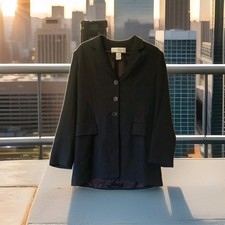 Jones New York Essentials Women's Black 3 Button Blazer/Jacket Size 4 Rn 54060