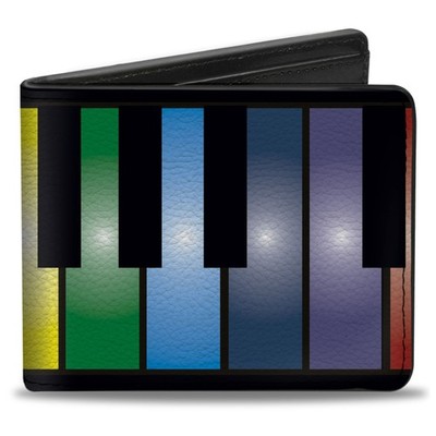 Bi-Fold Wallet Piano Keys Rainbow (US IMPORT)