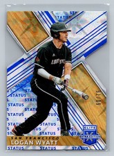2019 Panini Elite Extra Edition #51 Logan Wyatt Status Die Cut Blue #/75