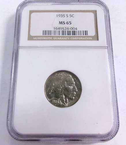 1935 S Buffalo Nickel NGC MS 65