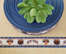 7/8" 1 YD New York Knicks Grosgrain Ribbon Basketball Ribbon