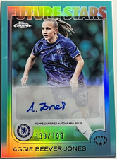 2024-25 Topps Chrome UEFA Womens - Aggie Beever-Jones AQUA AUTO #/199 Chelsea FC