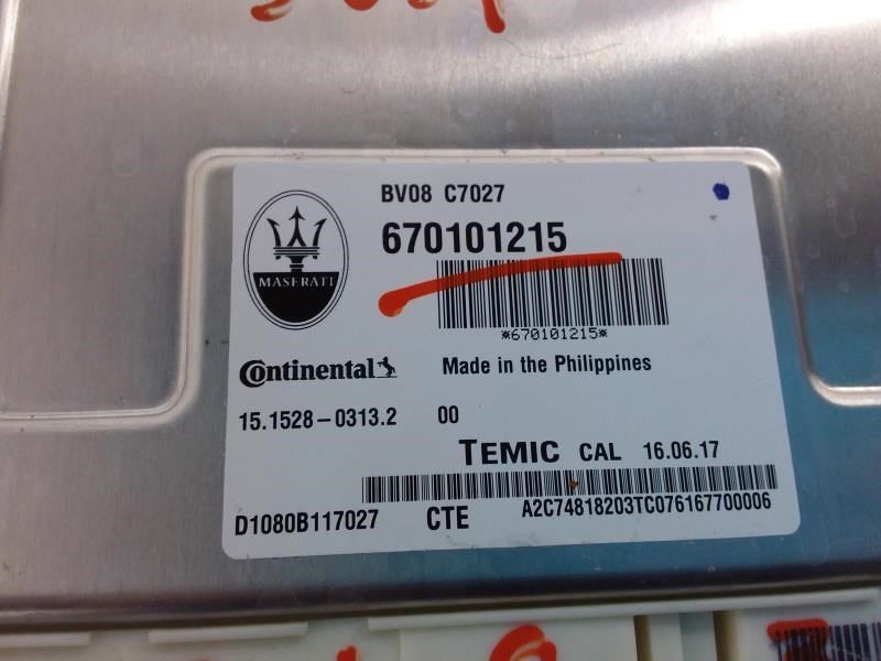 SUSPENSION CONTROL MODULE MASERATI LEVANTE   2018 851219 ID # 670101215 