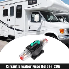 DC 12V/ 24V/ 32V 20Amp Car Truck Boat RV Reset Circuit Breaker Fuse Holder