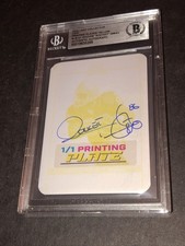 Beckett Autographed Raghib Rocket Ismail 2024 Leaf 1/1 Printing Plate Yellow 285