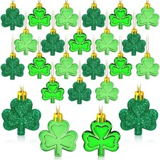 48 Pcs St Patricks Day Decorations Shamrock Ornaments for Tree, Good Luck Clo...