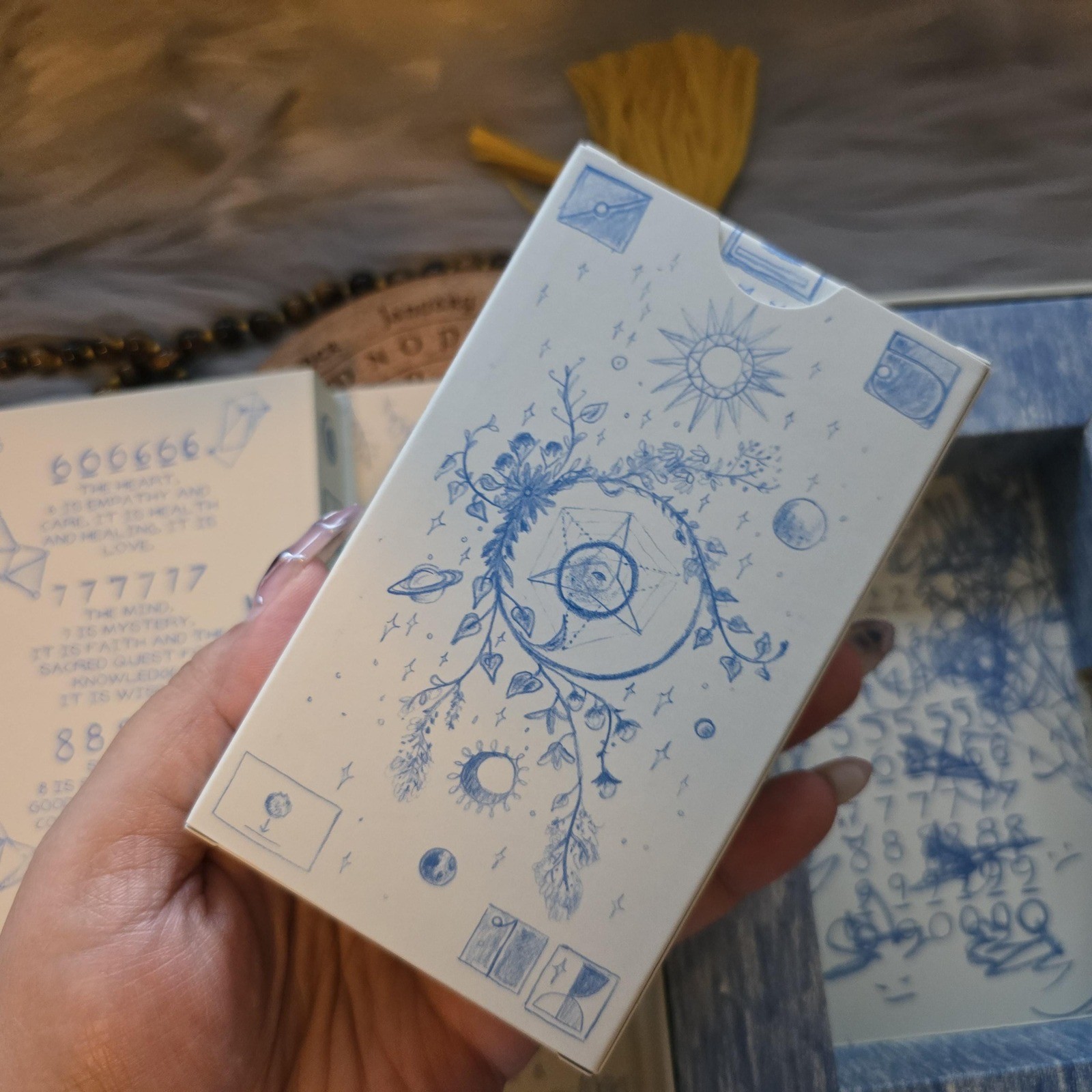 The Cerulean Sequence Tarot James R. Eads 60 Card Tarot Deck & Guidebook USED