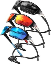 Polarized Sports Sunglasses for Men - Wrap Around Mens Sunglasses UV