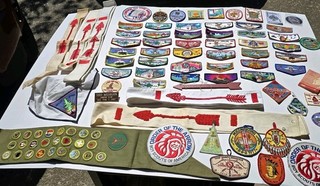 Large Vintage Boy Scout OA Lot. Flap & Other Patches Sashes Etc.