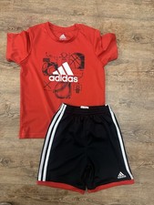 adidas Youth Boys Athletic 2-Piece Set Shirt Shorts, Size 6