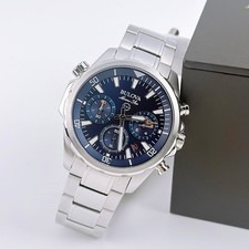 Bulova 96B256 Men's Marine Star Chronograph Quartz Blue Dial Six-Hand Watch