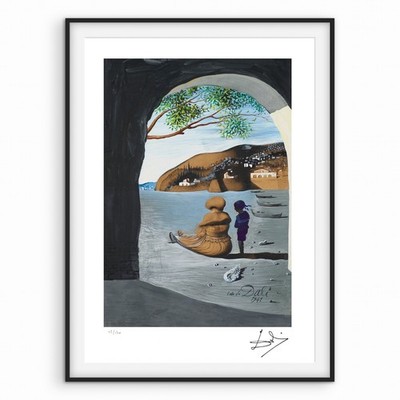 Salvador Dali signiert - Mysteriöser Mund erscheint im Rücken meiner Krankenschwester - Zertifikat 
