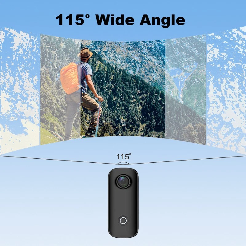 SJCAM C100 Plus Action Cam 4K Wasserdicht Action Sport Kamera WiFi EIS Go pro - Bild 3 von 4