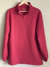 Pendleton Sweater Mens L Red Soft Warm Career Casual Preppy Quarter Zip