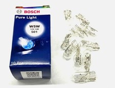 10x BOSCH Number Plate Bulb 501 Capless Side Light 5W 12V