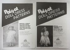 Vtg Lot POISSOT Doll Dress Sewing Patterns Fulper Costume 1920's Style  Diamond