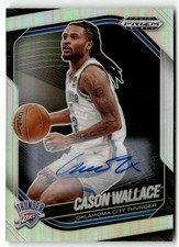 Panini Prizm Black 2024-25 NBA No. 20 Cason Wallace Auto Silver Prizm