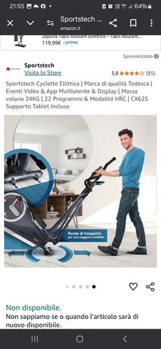 Ellittica professionale Sportstech CX625 ... NUOVA - Foto 6 di 9