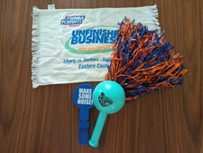 Vintage NY Liberty Fan Pack WNBA 2000 Rally Towel Pom Pom & Stadium Clapper Lot