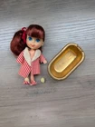 VTG 1967 Mattel Liddle Kiddles Doll Soapy Siddle With Tub Slippers Clothes