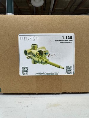 Phylrich 3/4'' Thermostatic Valve 1-135 ---Open Box