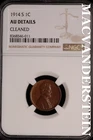 1914-S Lincoln Wheat Cent-NGC AU Details Cleaned No Reserve #SLK922