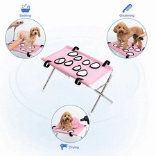 Foldable Pet Cradle Table Space-Saving Dog Grooming Stand Mesh Foldable