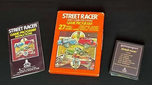 Street Racer (Atari 2600, 1977) Video Computer System Game Program - USED