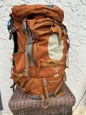 Osprey Aether 60 H 2 0 Orange Hiking Camping Treking Backpack Outdoor Bag Size S