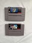 Super Mario World + Mario Paint Cartridges - SNES Super Nintendo Tested & Works