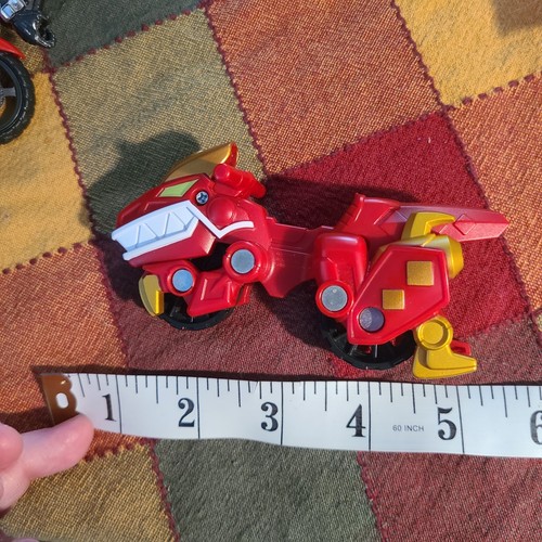 Power Rangers Figures Lot Of 3 Playskool Yello Red Ranger Cycle Beastbot Morpher - Picture 6 of 10