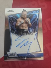 2026 Topps Chrome WWE Sami Zayn Blue Brand Autos #BBA-SAM On Card