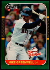 Mike Greenwell 1987 Donruss The Rookies #4 MLB Card Rookie Boston Red Sox B28:26