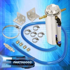 350ML Chrome Aluminum Engine Radiator Coolant Overflow Catch Can Tank Reservoir