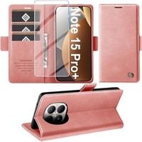 HandyhüLle PU Leder Wallet Flip Case FüR Redmi Note 15 Pro Plus 5G Rosa Mit