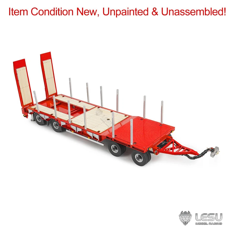 Metal 1/14 RC Hydraulic Full Trailer LESU KIT DIY for 2.4G RC Transport Truck - Image 4 of 4