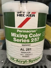 Spies Hecker Permacron  AL 281 Maroon 1L   Single Stage Color