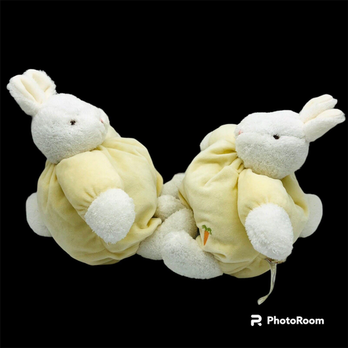 Bunnies By The Bay Carrots Twin Sweet Buns Yellow Easter Bunny Plush Baby - Picture 5 of 8