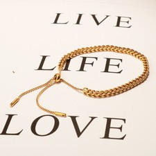 Luxury Simple Women Charm 18K Gold Plated Bangle Cuff Twisted Rope Bracelet