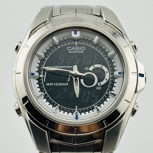 CASIO EDIFICE EFA-119 Quartz Chronograph Analog/digital Black Dial Men's Watches - Picture 2 of 18