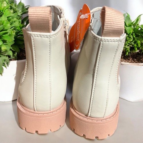 Botas Chelsea Wonder Nation para niñas pequeñas talla 13 imitación cuero suela hueso nuevas - Imagen 4 de 5